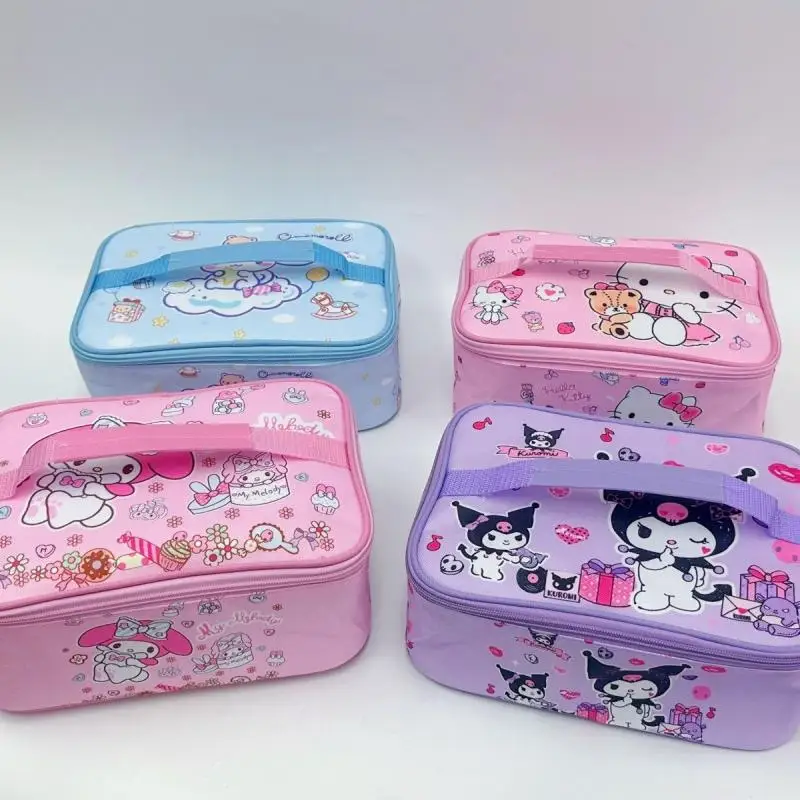 

Cartoon Cinnamoroll Insulation Lunch Bag Thicken Waterproof Cute Sanrios Kuromi Student Tote Bento Bag Aluminium Foil Canvas Bag