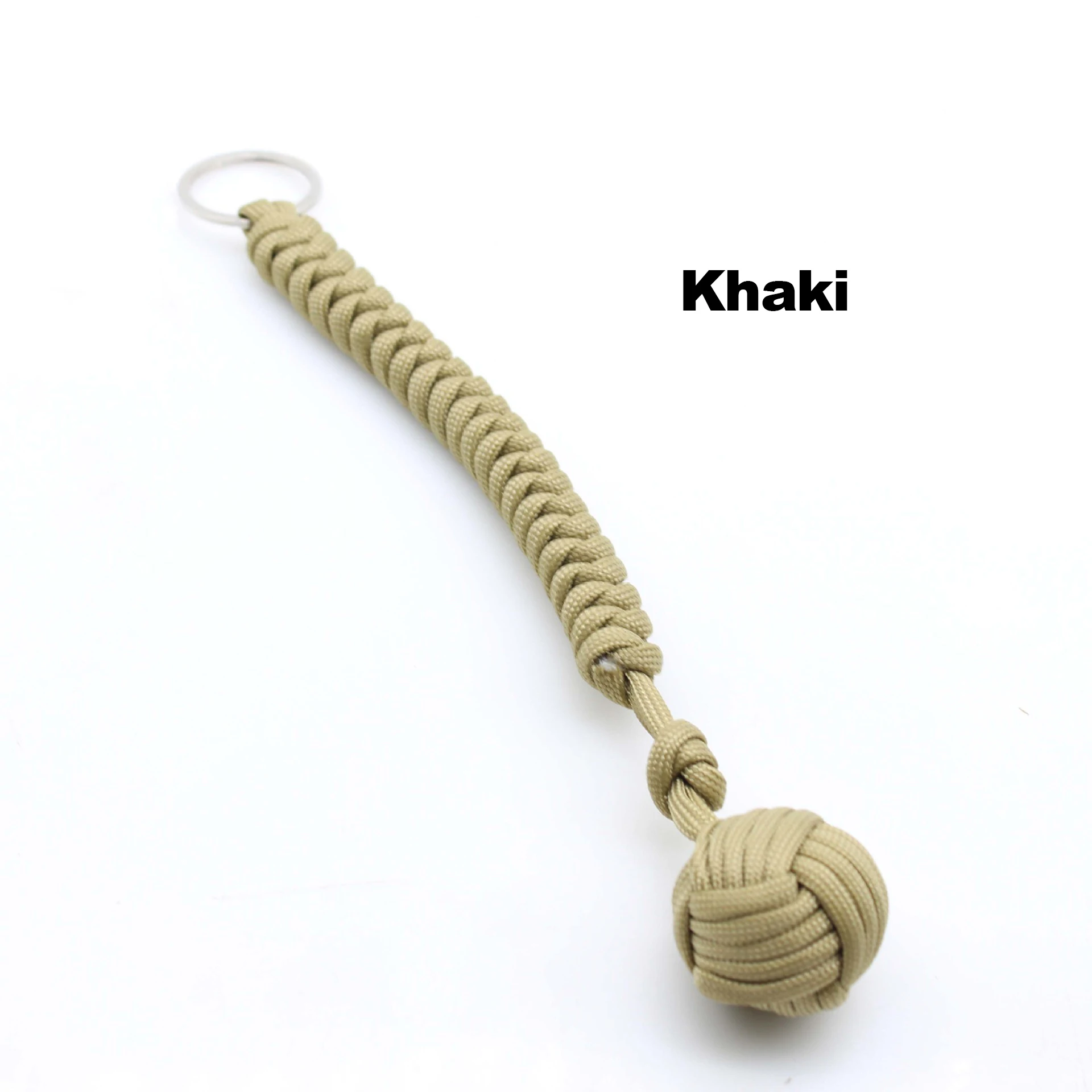 Outdoor veiligheidsbescherming Black Monkey Fist stalen kogel voor meisje met zelfverdediging Lanyard Survival sleutelhanger gebroken ramen