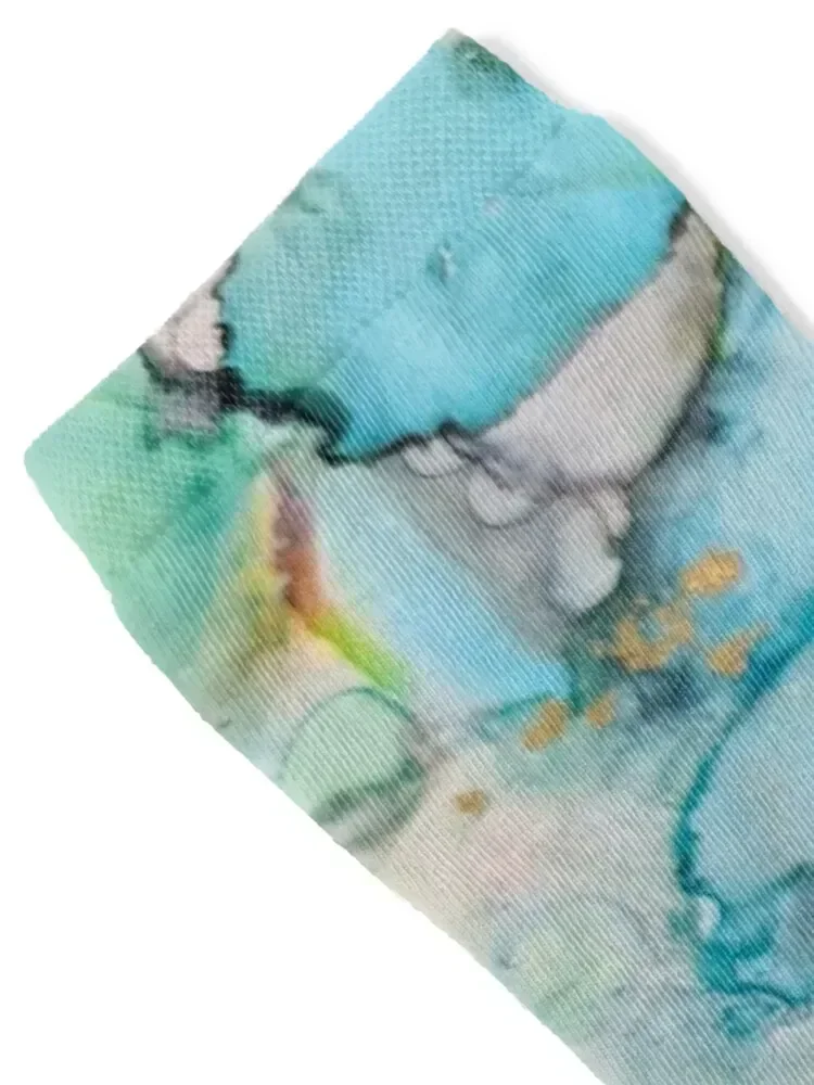 Bubbly Bubbles Alcohol Inks Socks sheer Children's retro floral Ladies Socks Men's