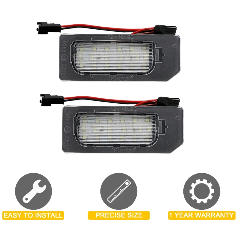 12V LED Lampu Pelat Nomor untuk Mitsubishi ASX Outlander Sport 2011-2020 Perakitan Lampu Pelat Nomor Putih