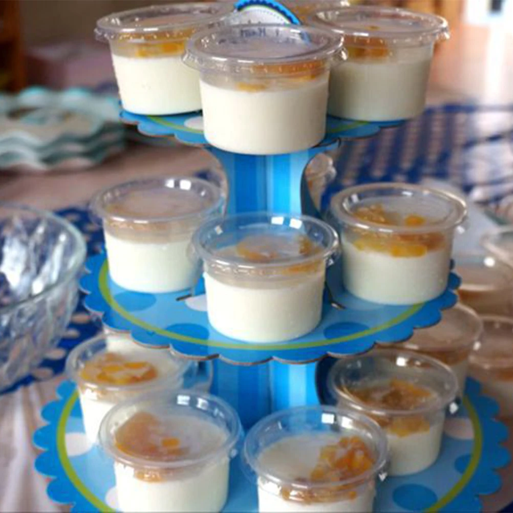 50PCS 140ml Disposable Transparent Dessert Box Plastic Container Clear Portion Cups Bowls With Lids For Mousses Sauce Yogurt