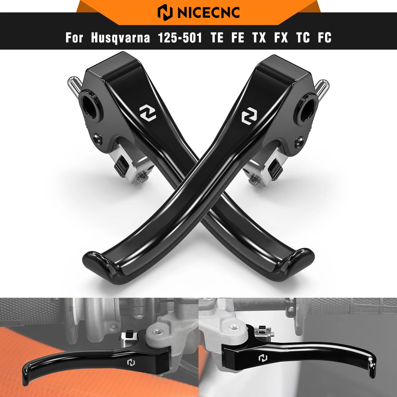 NICECNC For Husqvarna TE 300 TE 250 FE 450 FE 501 2022-2024 Shorty Clutch Lever Brake Lever For GasGas EC 300 EC 250 2021-2025