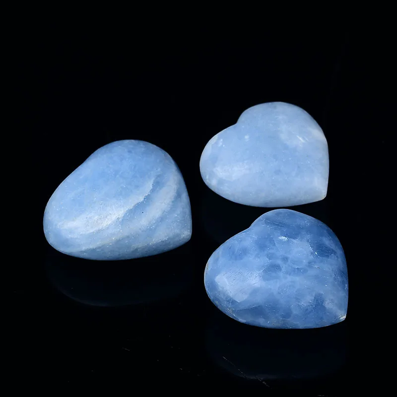 1pc natürlichen Zyanit Stein liebevollen Herz transfer Cyanit Erz viel Glück Energie Halskette Anhänger Kette Schmuck für Frau DIY Geschenke