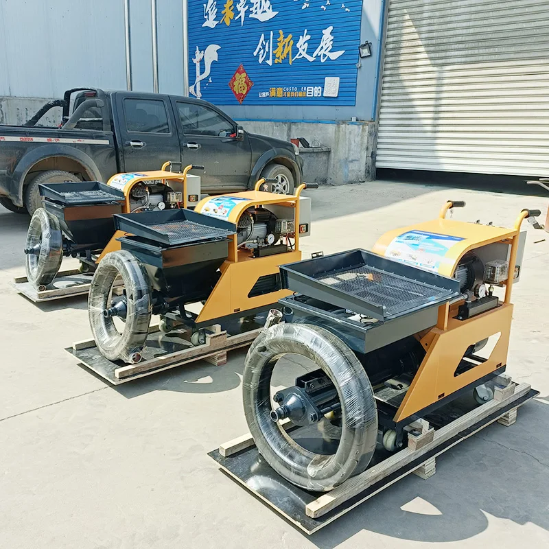 Cement Mortar Spray Plaster Machine Lightweight Design Durable Structure for Interior Exterior Wall Rendering Project