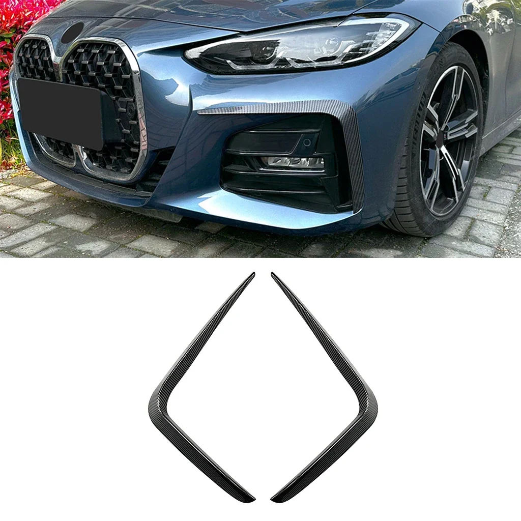 

New! Car Front Bumper Splitter Side Spoiler Air Vent Wind Knife Body Kits For BMW 4 series G22 G23 G26 M Sport 2020 2021 2022 20