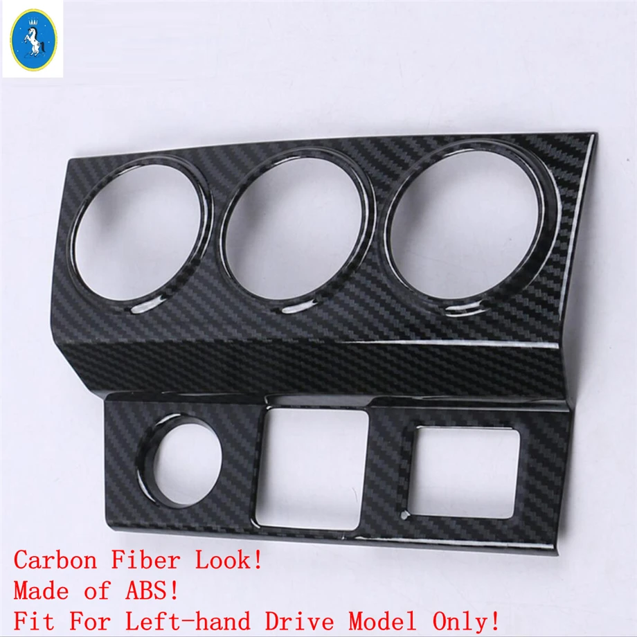 

Carbon Fiber Look Auto Central Control AC Air Conditioning Decor Panel ABS Accessories Cover Trim For Mitsubishi ASX 2020 2021