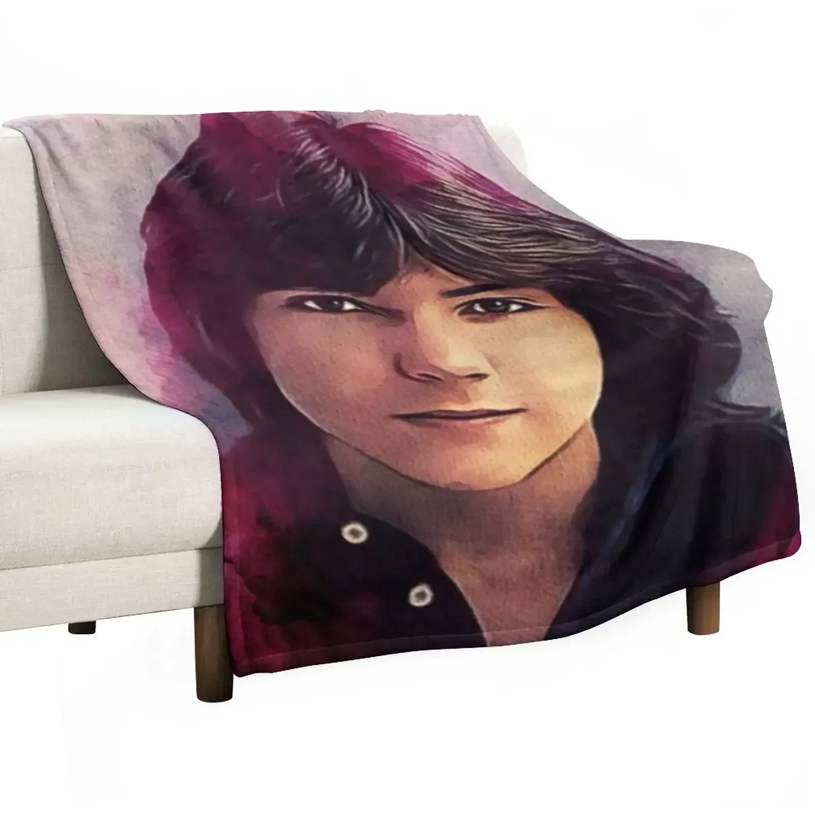 David Cassidy, Music Legend Throw Blanket Plush Plaid Soft Big Blankets