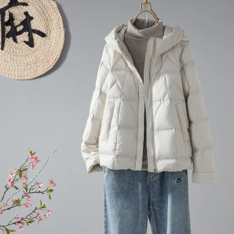 Autumn/Winter Women's Down Jacket Commuter Korean Edition Hooded Casual Jacket