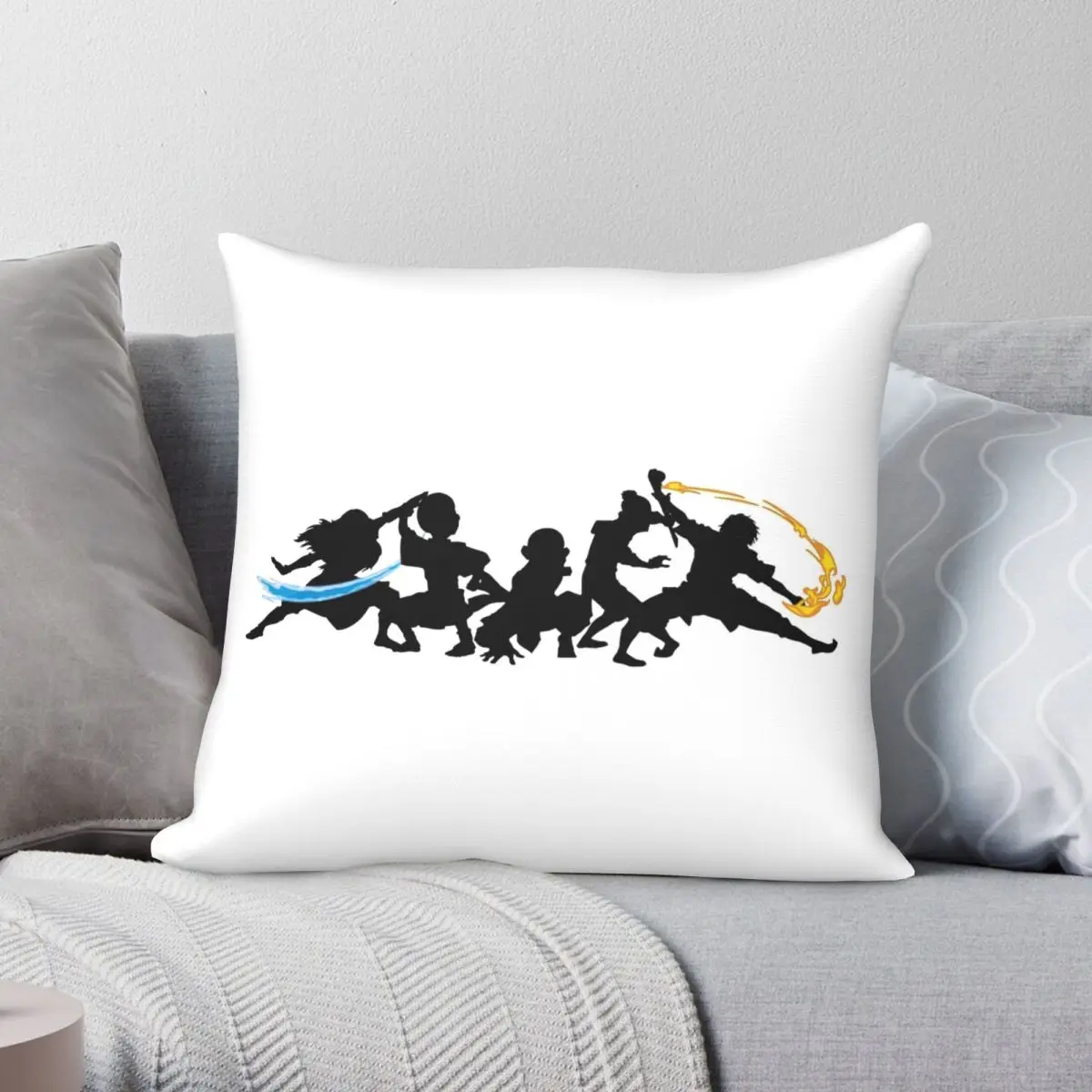 

The Gaang Pillowcase Polyester Linen Velvet Printed Zip Decor Pillow Case Bed Cushion Cover