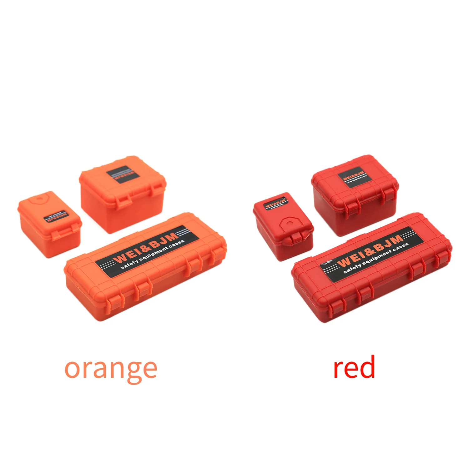 B49B-6Pcs plástico rc carro caixa de armazenamento ferramenta decoração para traxxas trx4 axial scx10 90046 d90 1/10 rc crawler acessórios laranja &