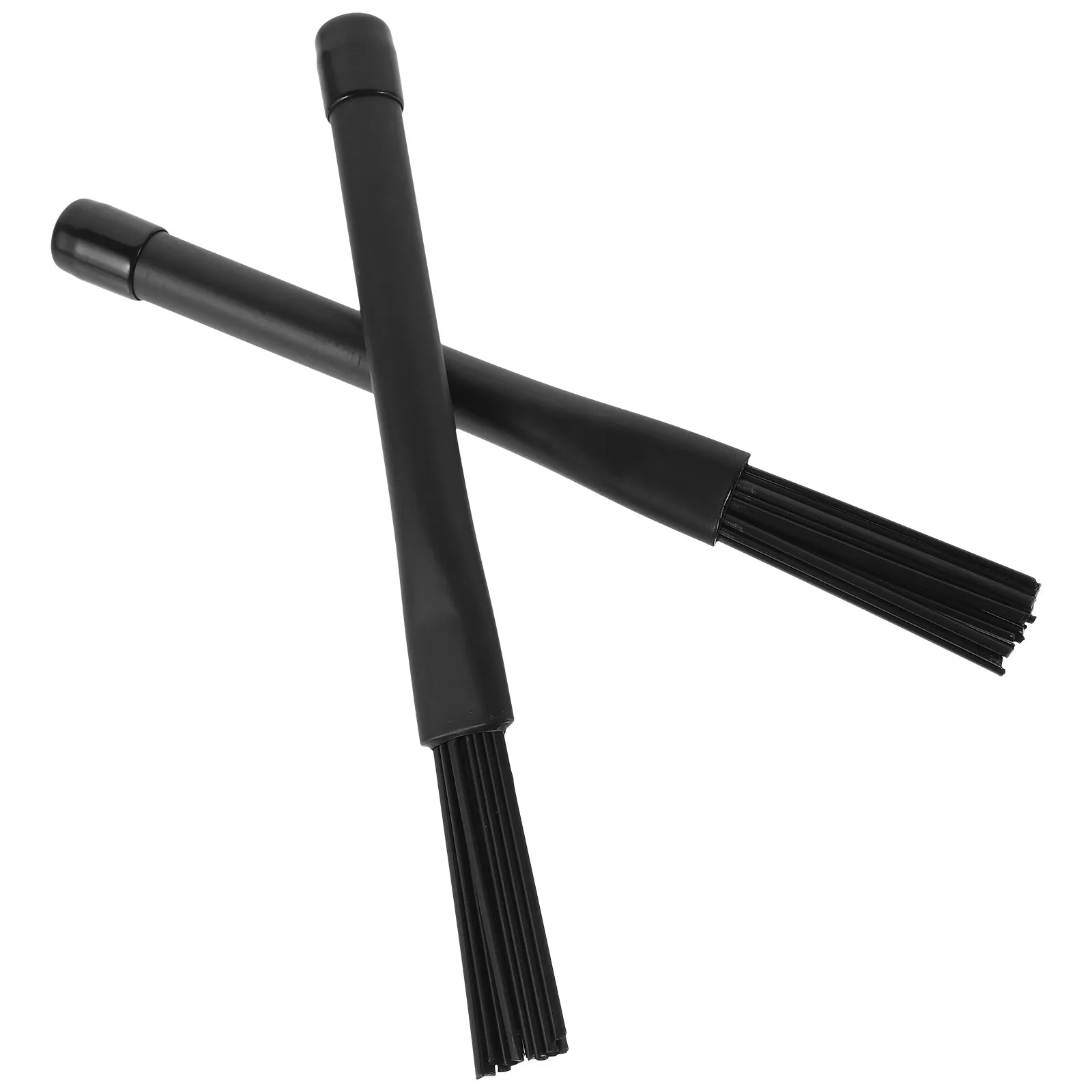 1Pair Nylon Drum Brush Ergonomic Non Slip Handle for Drummers Beginners Youth Bands Adjustable Articulation Volume Control Jazz
