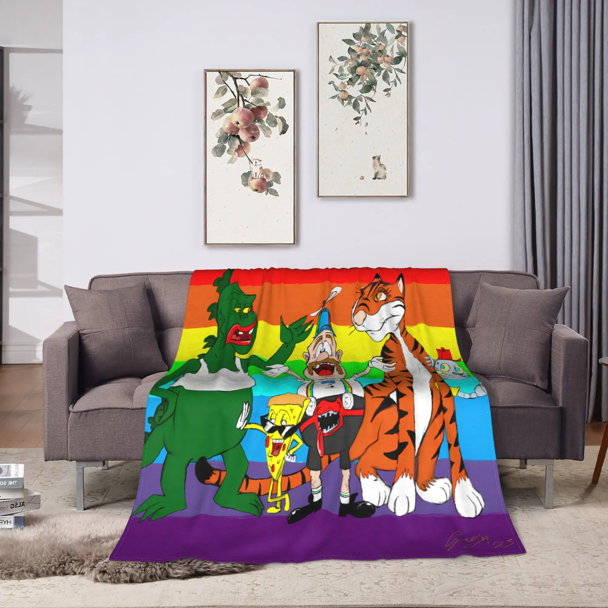 Uncle Grandpa Blanket Quality Soft  Bedding Throws Winter Travel Office Couch Chair Novelty Bedspread