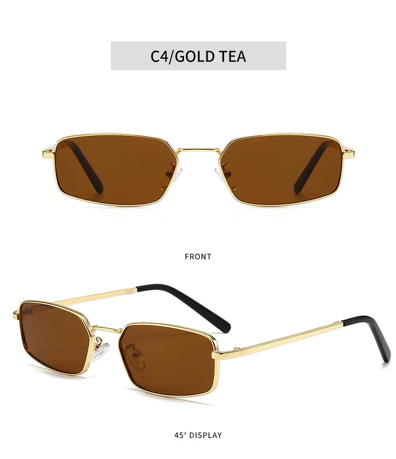 Amerikanischer Vintage-Sonnenbrillen-Stil aus Metall mit schmalem Rahmen, geeignet für Korrektionsgläser, Old-Money-Style Sonnenbrille – Detail 11