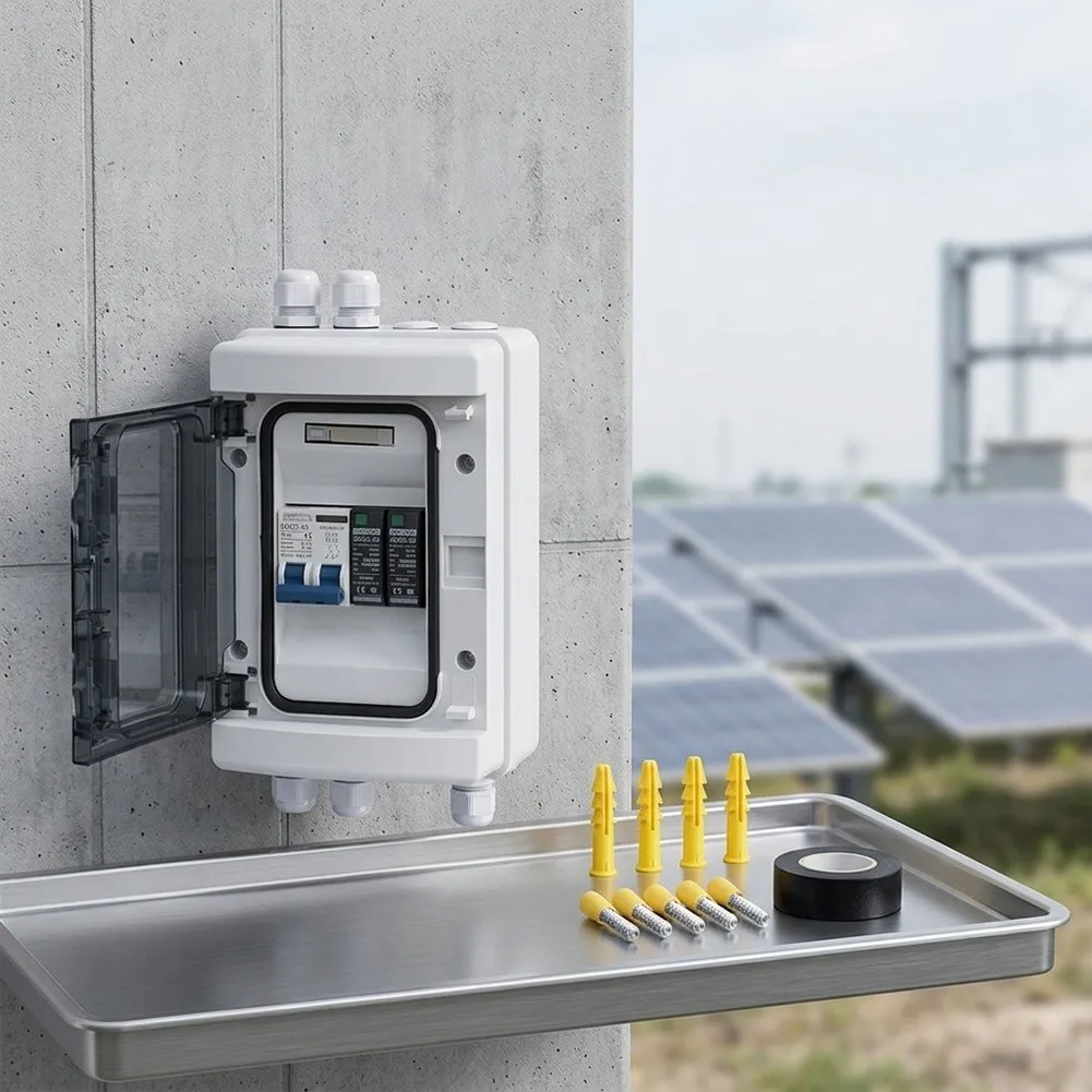 1set DC500V Photovoltaic Combiner Box 40A 1 Inlet 1 Outlet Solar Distribution Box Photovoltaic DC Combiner Box - view 6