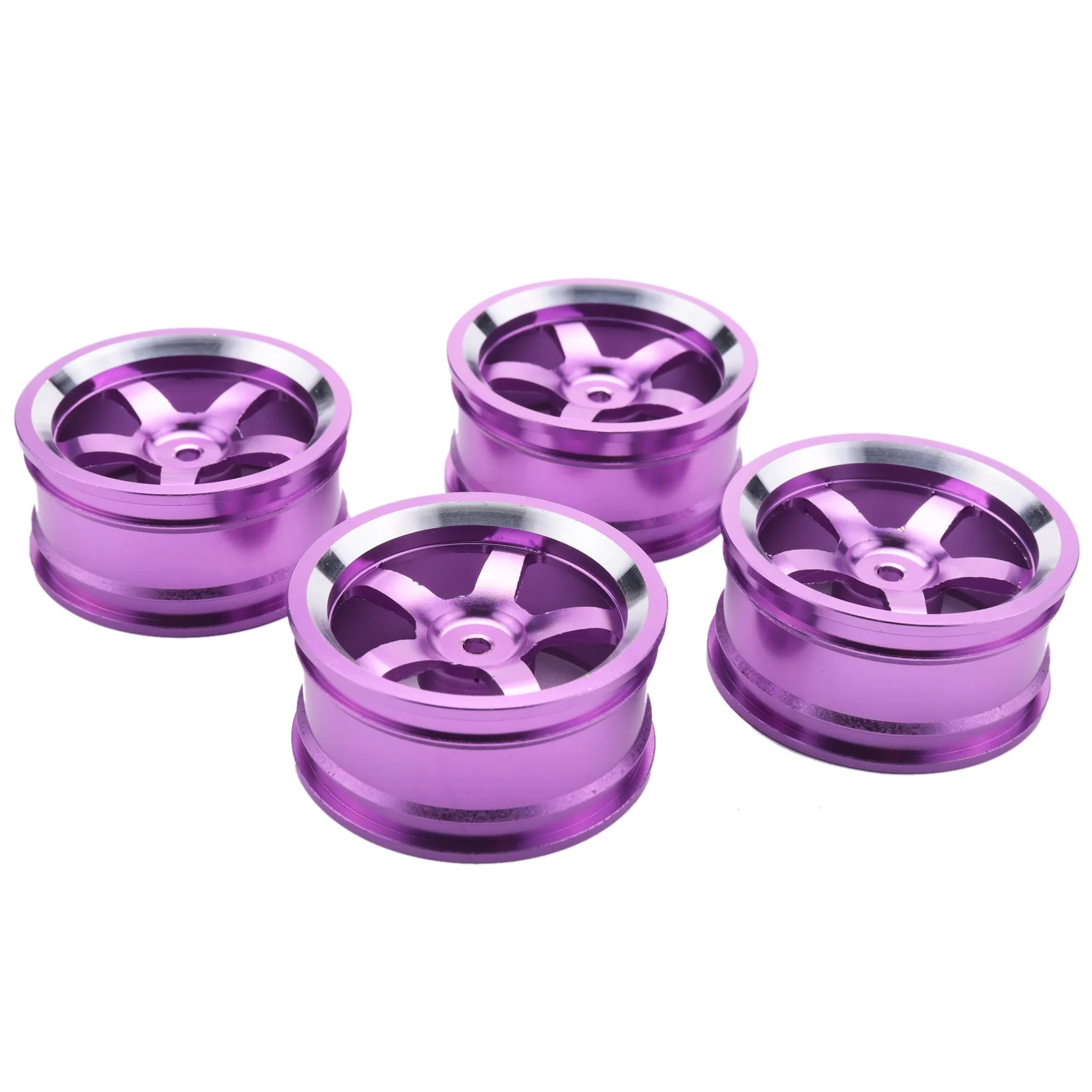 4Pcs Aluminum 52MM Wheel Rims for RC 1/10 On-Road Drift Traxxas HSP Tamiya HPI Kyosho RedCat SAKURA,Purple