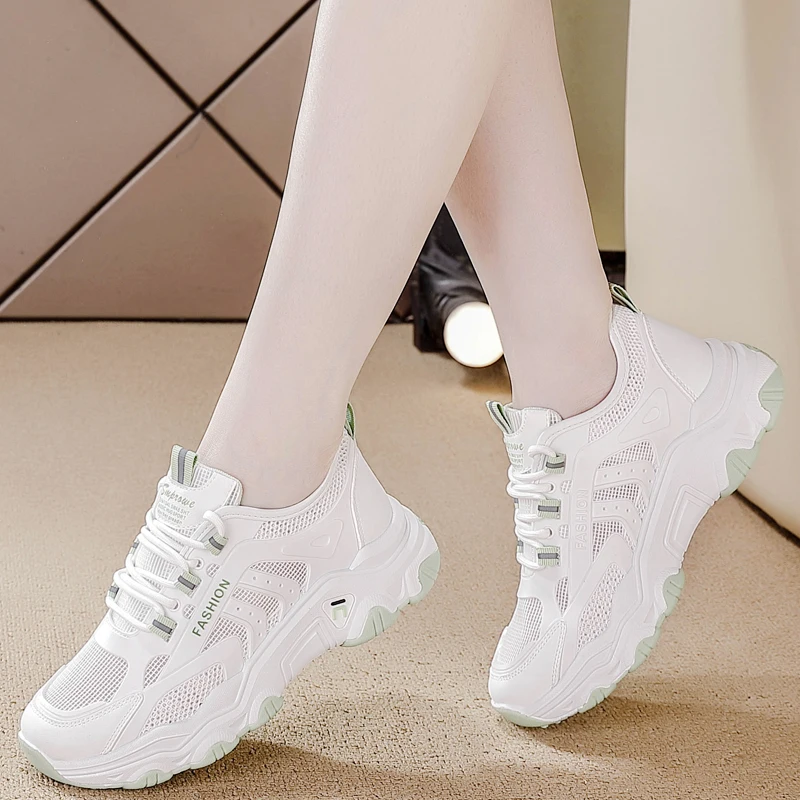 Tenis Feminino 2025 Women Vulcanized Shoes Breathable Women Fashion Air Mesh Casual Sports Shoes Womens Sneakers Chaussure Femme