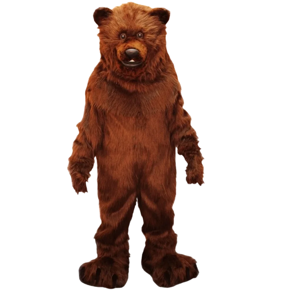 High Quality Big Grizzly Bear Mascot Costume Adult Size Fancy Dress Mascotte Mascota Carnival Cosply Costume SW487