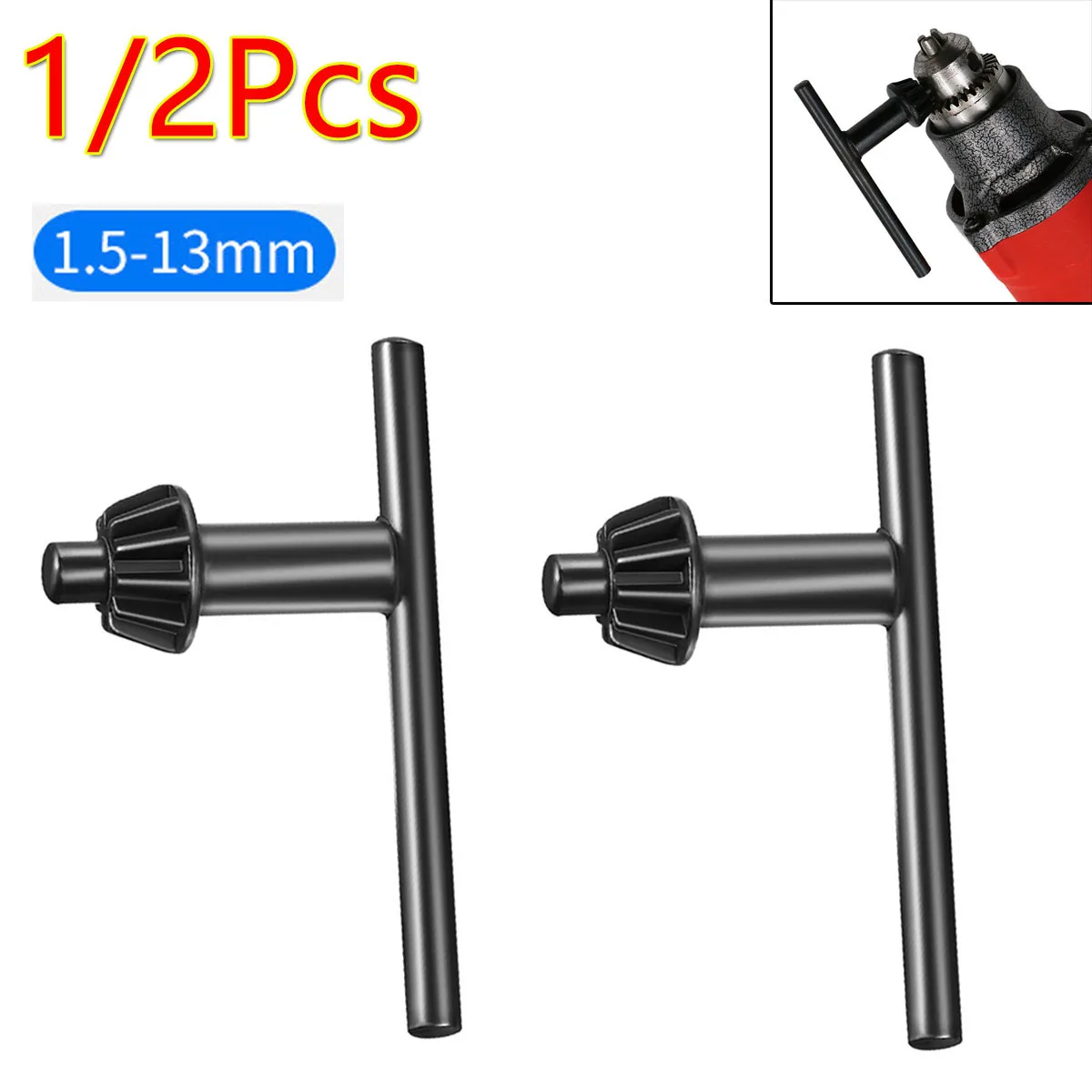 

1/2Pc Electric Hand Drill Chuck Key Hanging Mill Chuck Keys Adapt to 1.5-13mm Drill Chuck Wrench Power Tool Spanner Angle Ginder