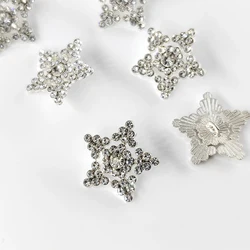 20mm Silver Plated Rhinestone Star Designed Metal Buttons Of Clothing High Quality Wholesale Sewing Shank Button For Coat DIY