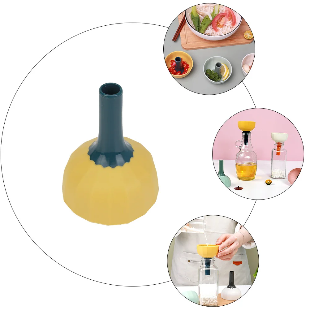 

2 pcs Multipurpose Kitchen Funnels Oil Funnel For Bottle Filling Seasoning Saucers Household Gadgets Simple Vinegar Dish
