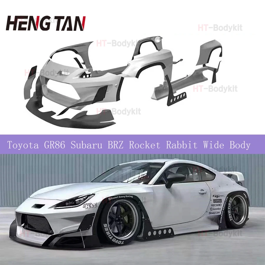 Suitable for Toyota GR86 Subaru BRZ Upgraded Rocket Rabbit Wide Body Surrounding Body Kit FRP unpainted Auto Parts 2021-2023