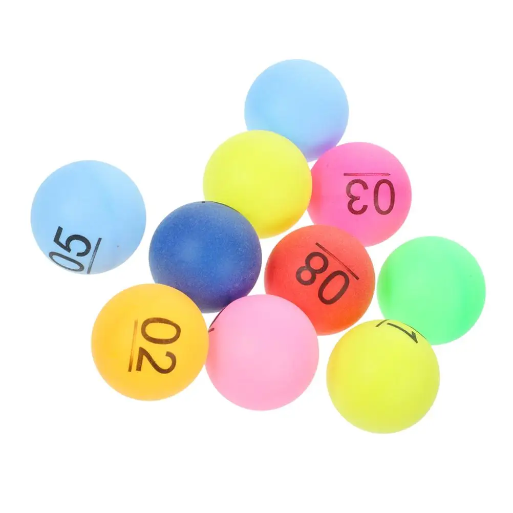 

30 Pcs Colorful Number Balls Printed Pong Lottery PP Picking for Party Raffle Drawing Bingo Events Plastic Sphere Props