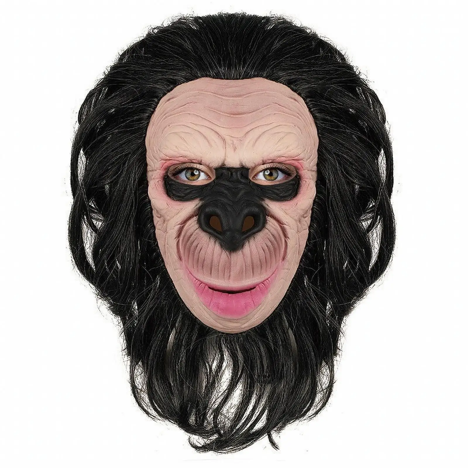 Halloween Costume Monkey Headgear Latex Realistic Primate Face Mask for Dress Up Party Photo Booth Events