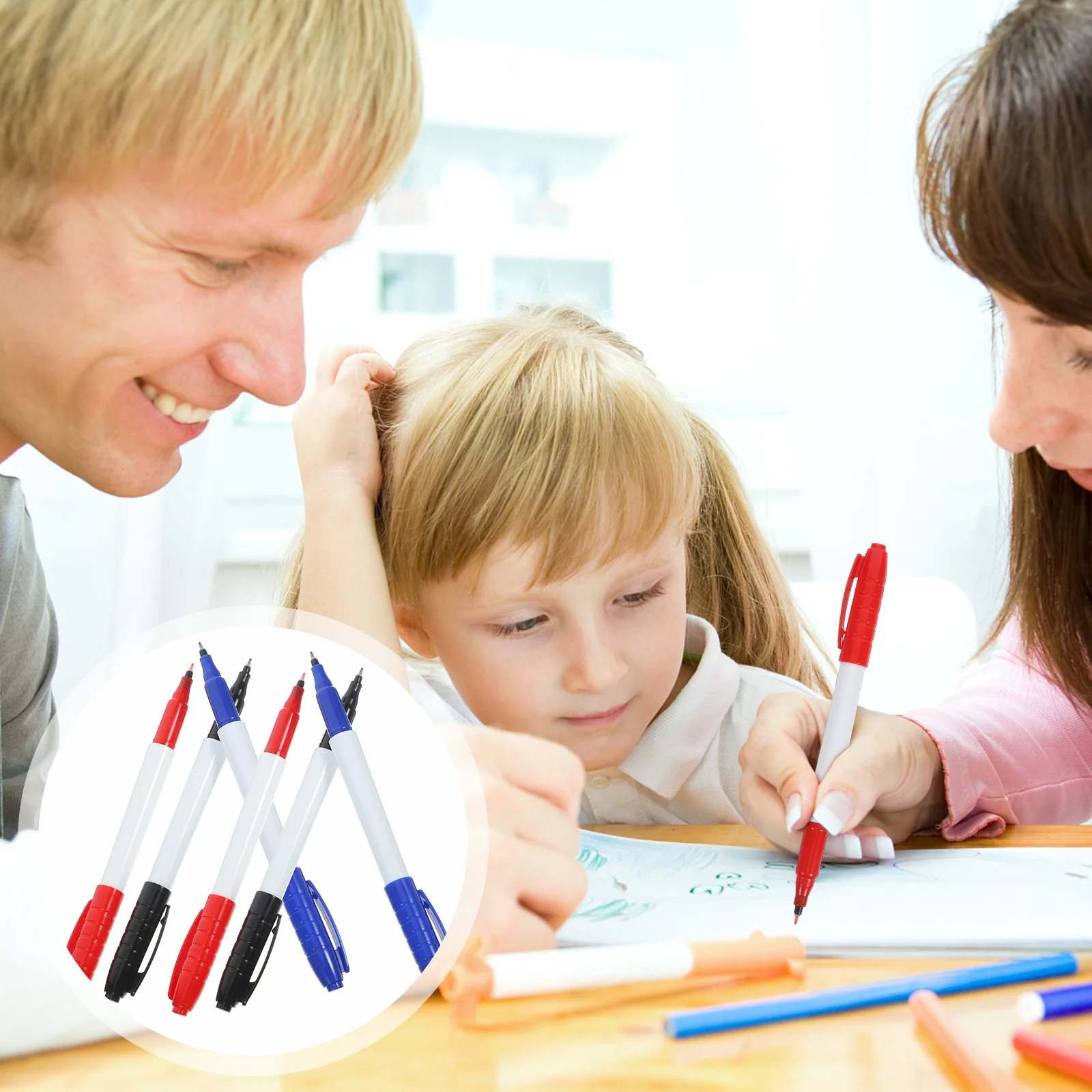 

6 Pcs White Board Dry Erase Markers Bulk Classroom Pens Erasable Whiteboard Crayons for