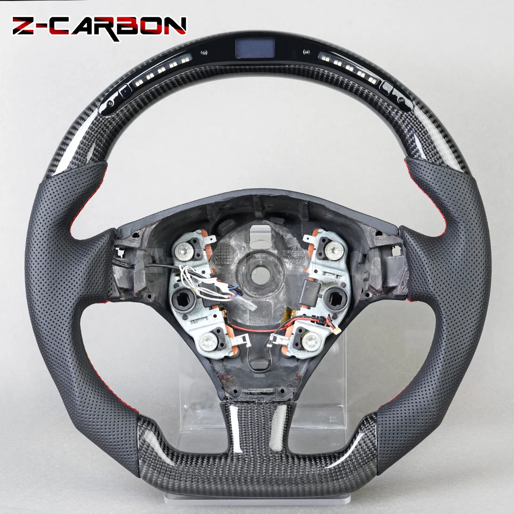 Customized Carbon Fiber Perforated Leather Racing Sport Steering Wheel For Maserati GT GRANTURISMO STRADALE QUATTROPORTE 07-20