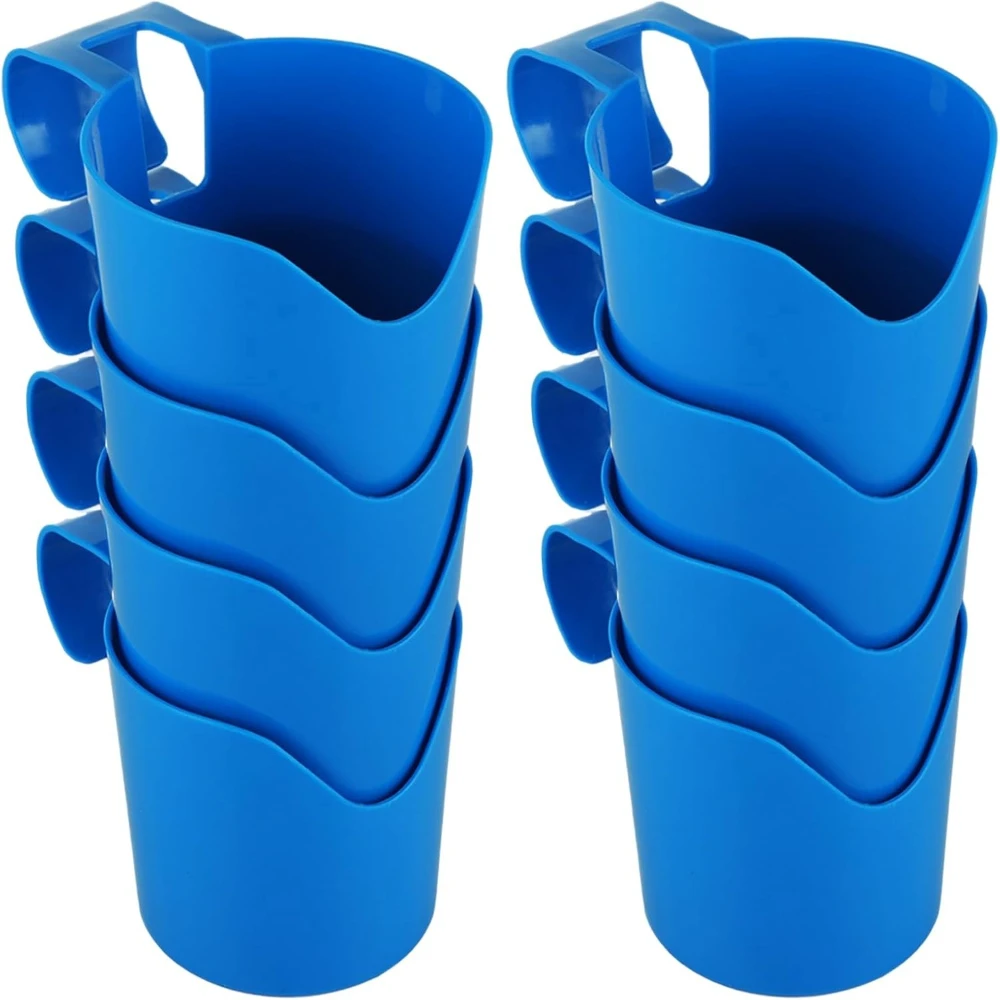 

1pc Pool Cup Holders Poolside Cup Holder for Above Ground Pools Round Top Bar Easy To Clip on Pool Storage Holders & Rack