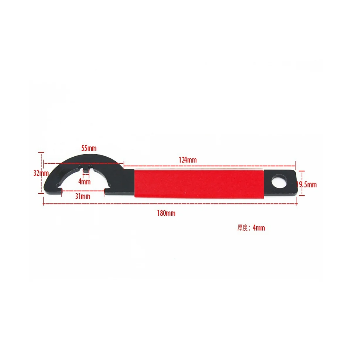 Castle Nut Wrench 1 1/4 with Non- Rubber Handle, Adjustable Spanner Wrench Tool Buffer Tube Locknut Wrench