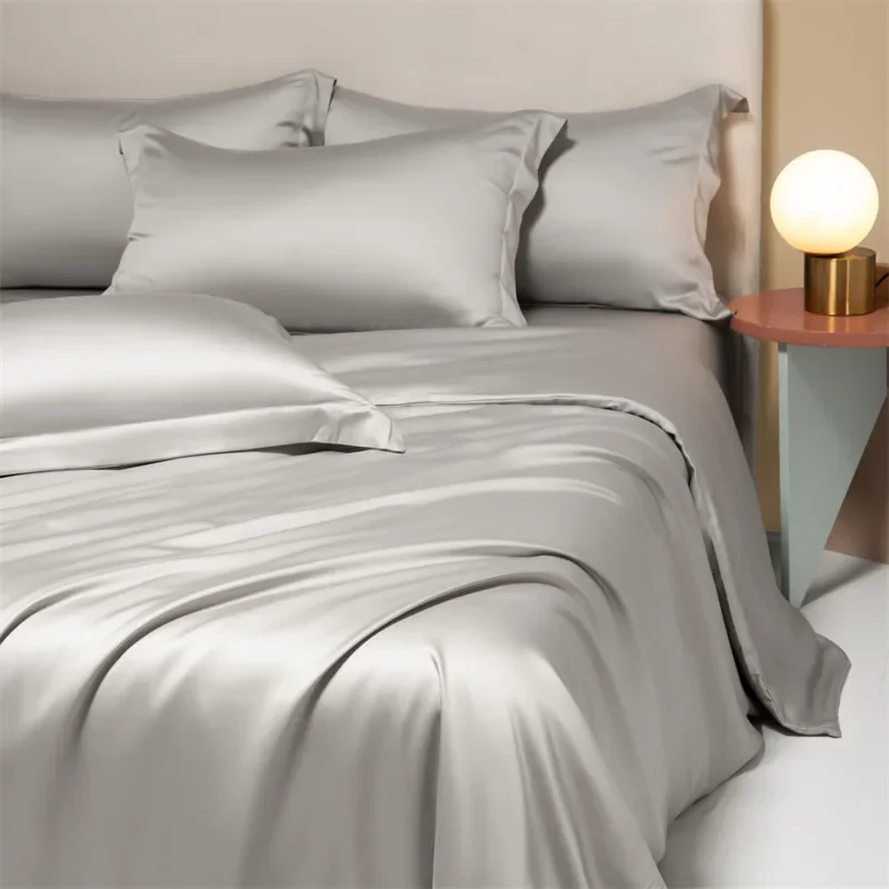 

New 100 piece Tencel single duvet cover with solid color and cool feeling, skin friendly ice silk single and double duvet covers