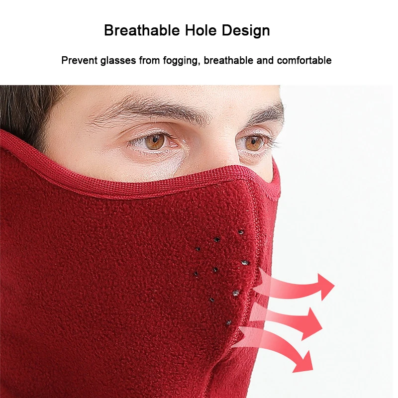 Fleece Face Mask Neck Warmer Winter Windproof Warm Mask Cycling Face Mask Women Men Sport Scarf Ski Hiking Riding Mask Gaiter