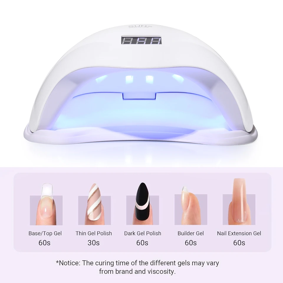 Lámpara YIKOOLIN UV LED de 48W para salón profesional, secadora rápida de gel con 4 temporizadores, sensor automático y pantalla LCD 3