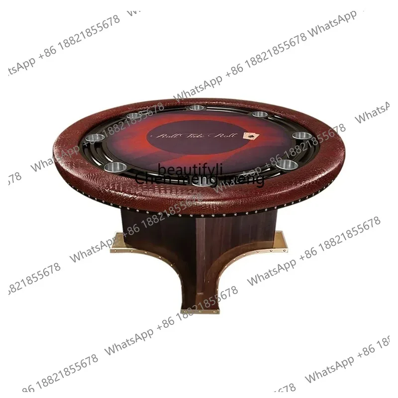 

LHY26 ssss 26 High-End Texas Poker round Table Tablecloth Club Chess and Card Room Dedicated Table De Pu Table