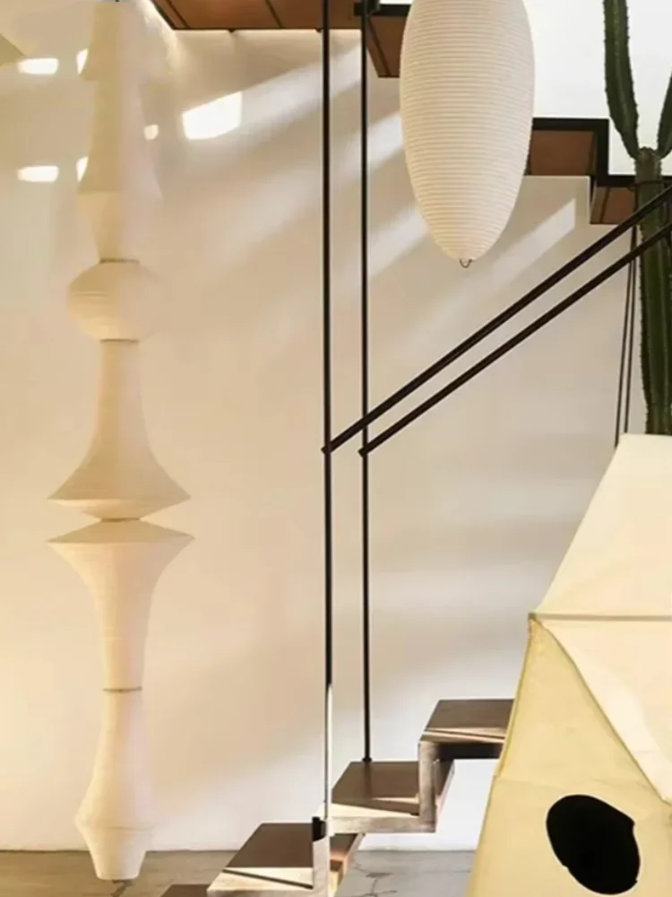 Lampu gantung kertas beras Jepang LED E27 Wabi sabi lampu gantung modern lampu gantung rumah sofa ruang tamu