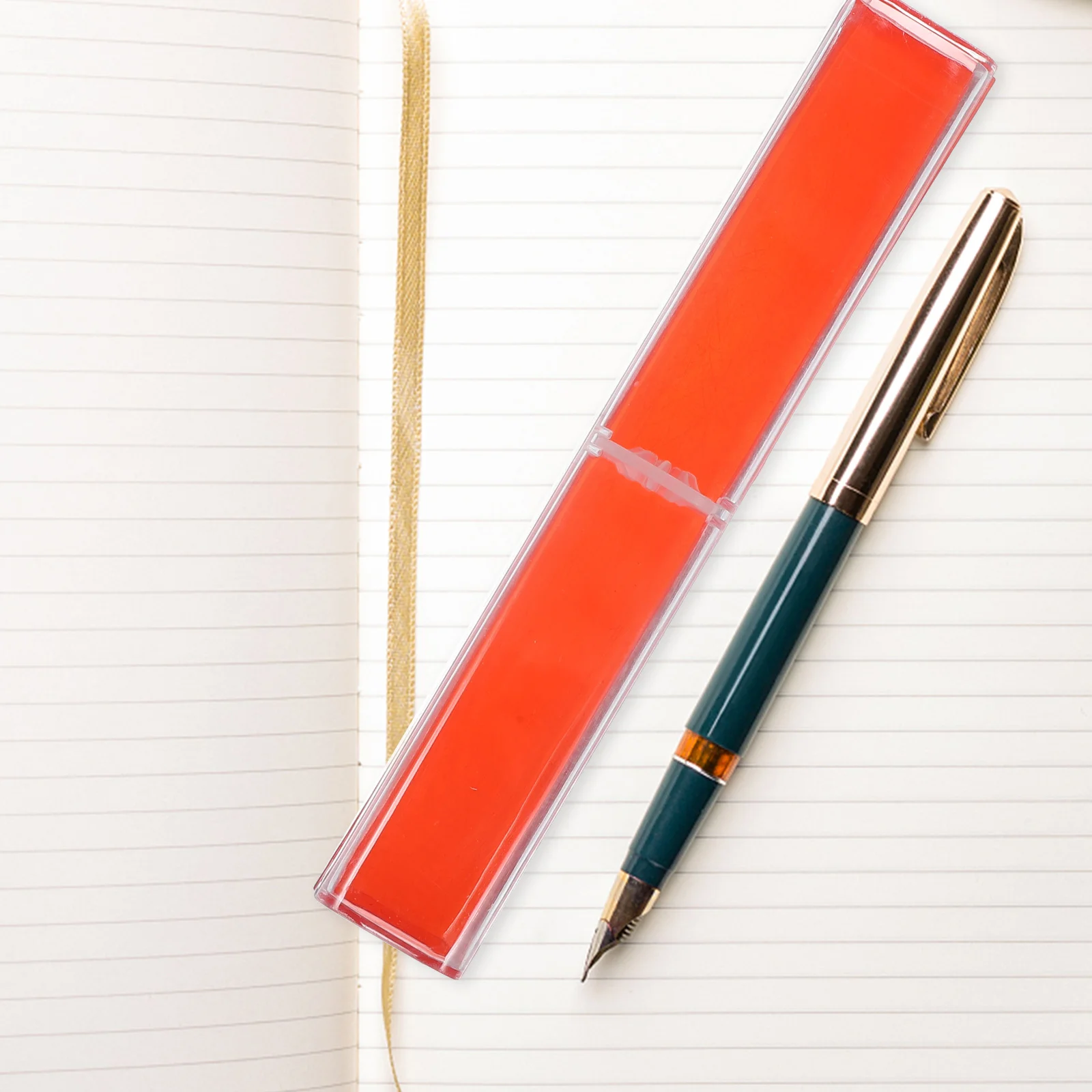

12 Pcs Pen Case Plastic Box Organizer Packing Empty Presentation Boxes Red Fountain