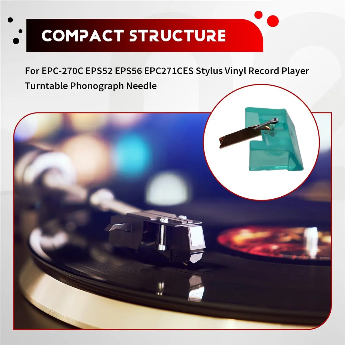 Homegood For Panasonic Technics EPC-270C EPS52 EPS56 EPC271CES Stylus Vinyl Record Player LP Vinyl Phonograph Recorder Parts view 3