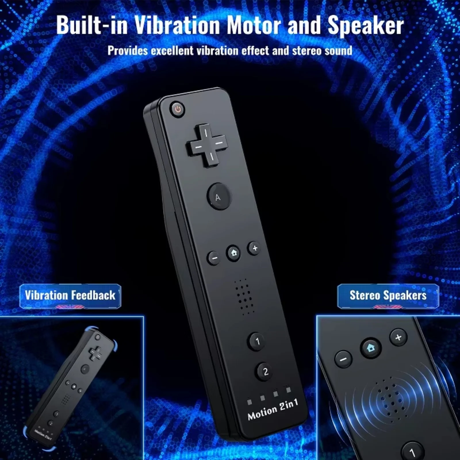 2in1 Controller For Nintendo WII/WII U Console Left Right Joystick Wireless Gamepads W/ Motionplus Game Remote Control Rocker