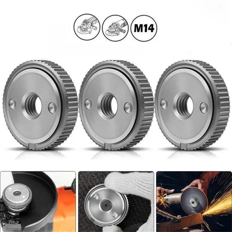 Angle Grinder Pressure Plate M10 M14 Hexagonal Nut Self-locking Alloy Steel Pressure Plate Power Tool Accessories And Parts