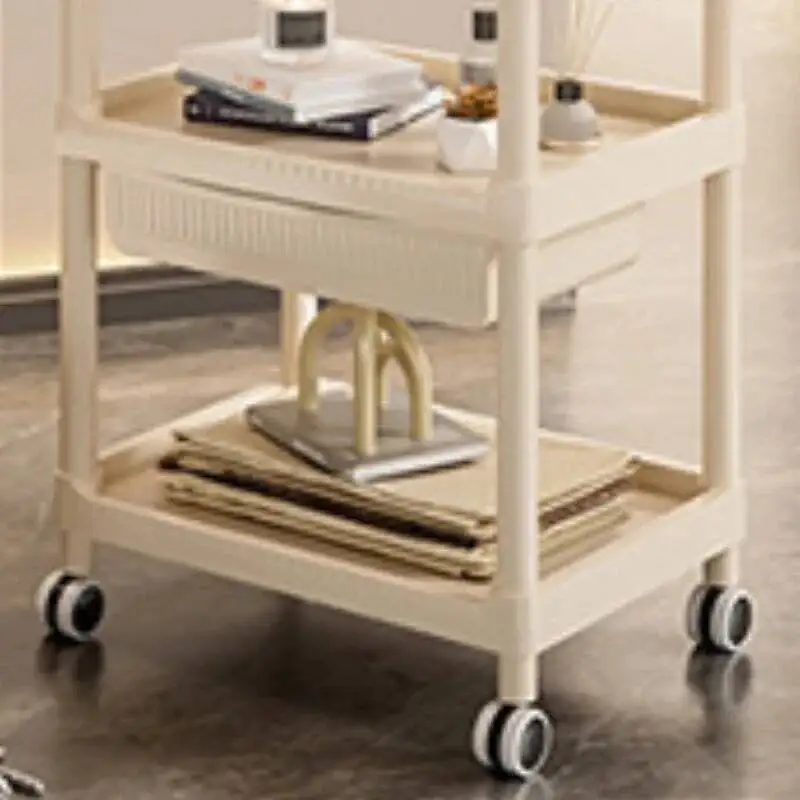 متعددة الوظائف عربة التجميل أدراج عجلات السيارة المساعدة صالون وعربة من الفولاذ المقاوم للصدأ الأسود الشعر الوردي الأثاث عربة تسوق