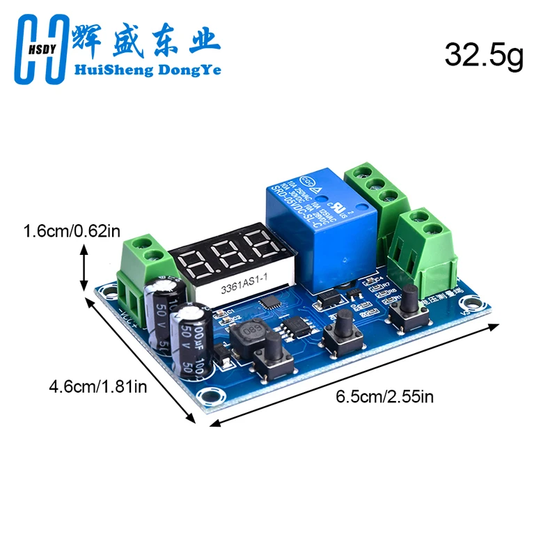 Módulo de descarga de carga de batería XH-M608 DC 6-40V voltímetro integrado protección contra sobretensión y bajo voltaje descarga de sincronización