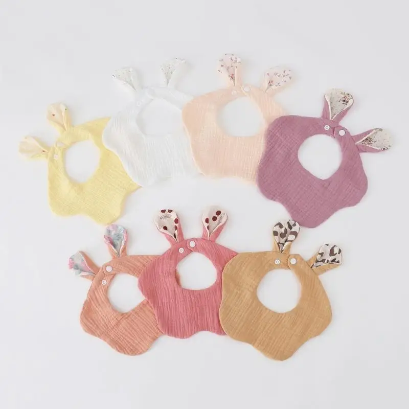 

U13F Toddler Apron Multipurpose Baby Apron Absorbent Cotton Infant Apron Breathable Comfortable for Home or Kindergarten Use