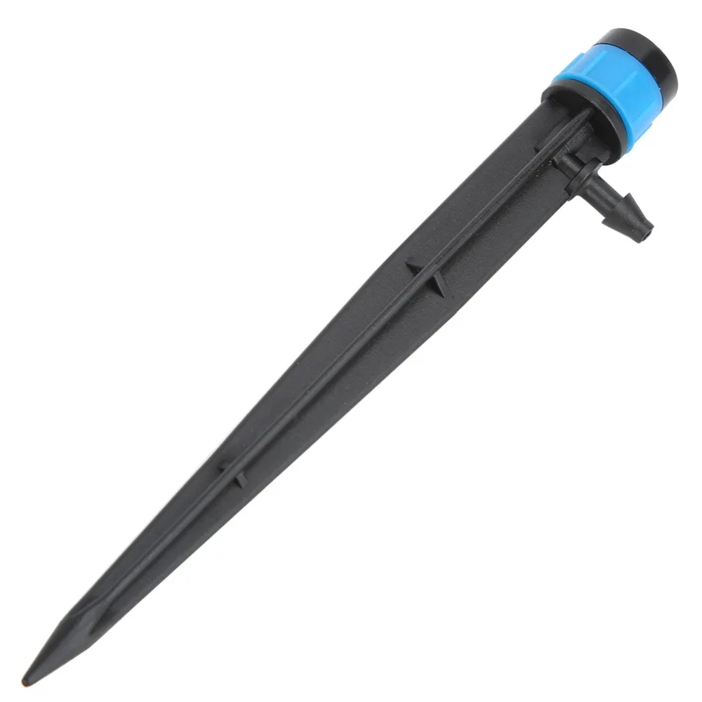 100Pcs Plastic Irrigation Dripper Black 1/4 Inch Tubing Compatible Drip Dripper 360 Degree Watering Easy To Install