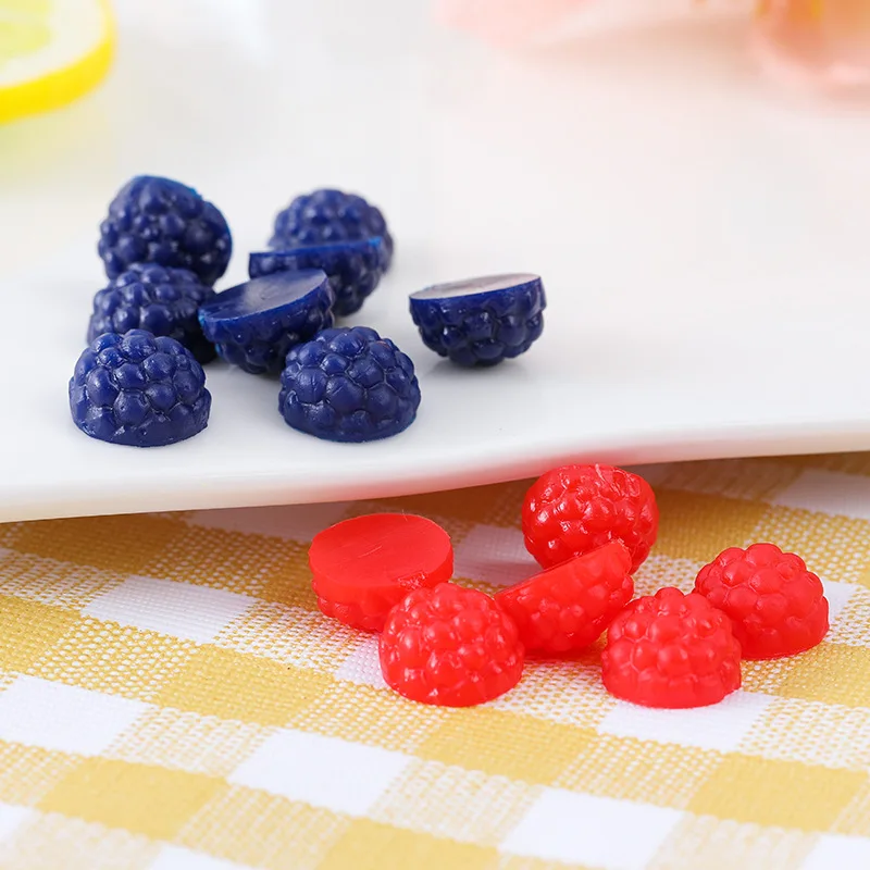 Simulación pequeña frambuesa roja negra Mini fruta de morera arándanos tienda decoración accesorios fotografía tiro 100 pzas/lote