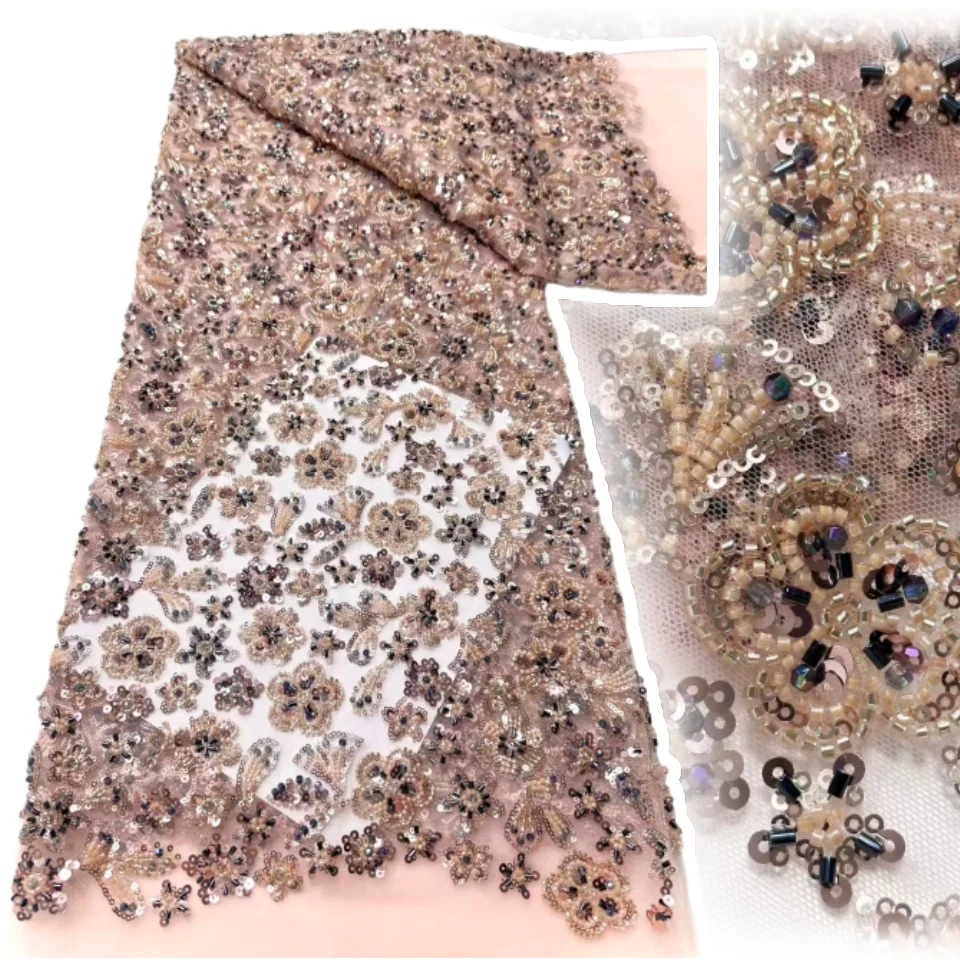 Роскошное новое свадебное платье с блестками для женщин, кружево ручной работы с градиентной вышивкой и бусинами, ткань высокого качества TP1703