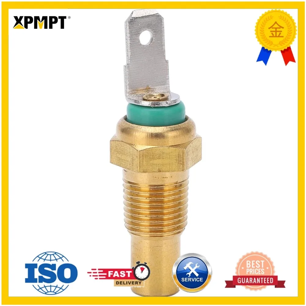 Water Temperature Sensor Brass, Water Temperature Detection Transducer for Excavator, Durable Brass Material - Reliable Replacem