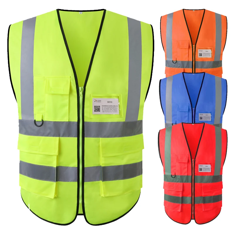 Reflective Vest Unisex High Visibility Safety Vests Reflector Security Traffic Night Working Running Cycling Vest