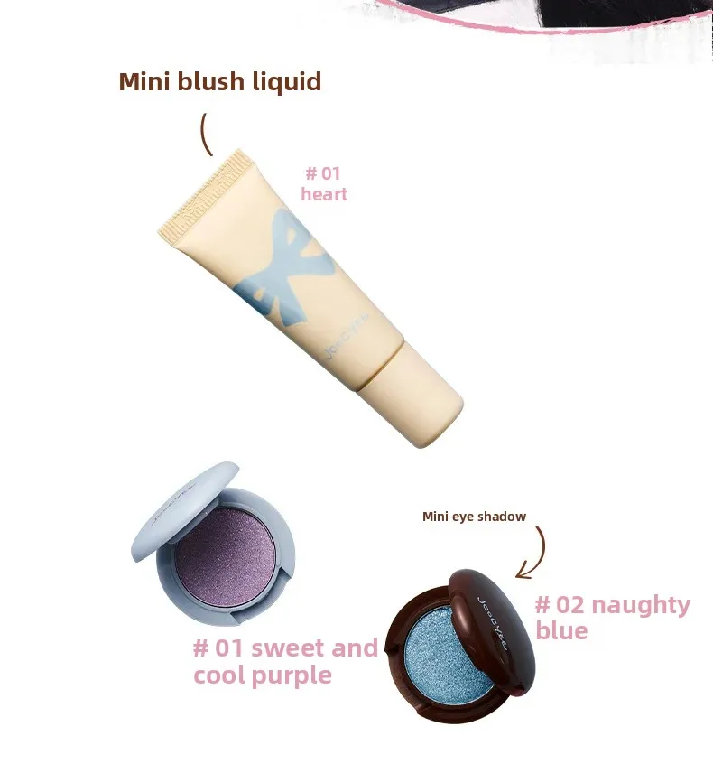 Joocyee Limited Edition Big and Little Kids Series Mini Eyeshadow Highlighter Gift Box ตัวอย่างการแต่งหน้า