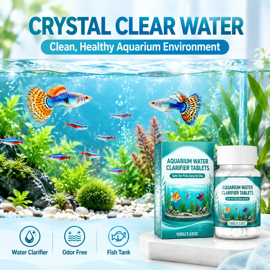 Aquarium Water Purification Tablets Remove Algae Improving Water Quality Decompose Organic Matter Reduce Odor Rapid Dissolution